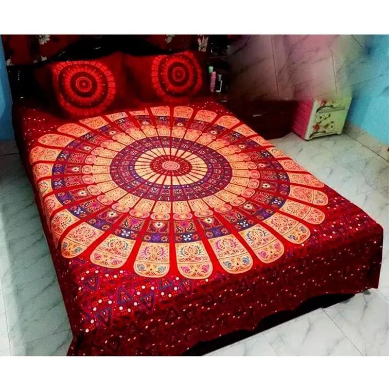 Exclusive Cotton King Size Panel Bed sheet ৪ পিসের সেট