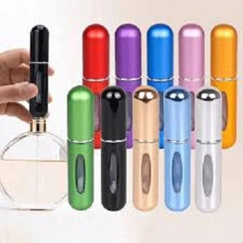 (3 Pcs) 5ml Portable Mini Refillable Perfume Bottle - Aluminium Body