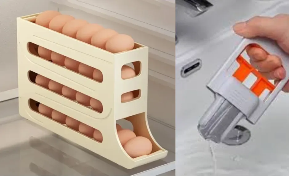 4 layer egg dispenser + Mini Folding Mop Combo